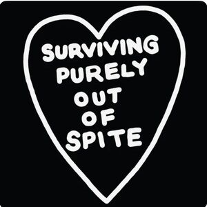 Black surviving Purely Out of Spite Graphic Tee